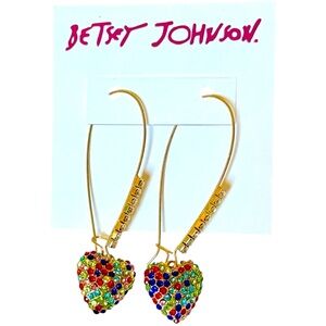 Betsey Johnson Multicolored Hearts on Shepherd’s Hooks